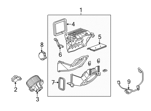 2010 Cadillac STS Blower Motor & Fan, Air Condition Diagram