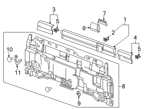 2015 Chevy Silverado 1500 Interior Trim - Cab Diagram 1 - Thumbnail