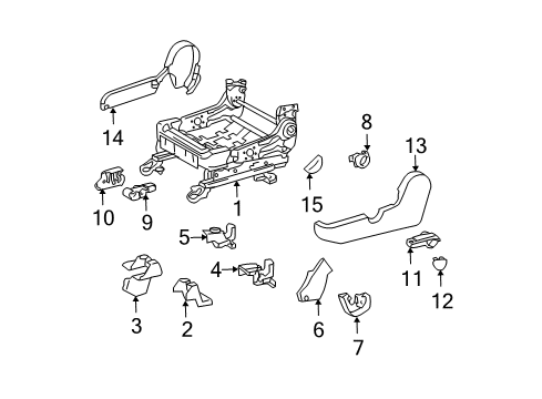 2006 Pontiac Vibe Tracks & Components Diagram 1 - Thumbnail