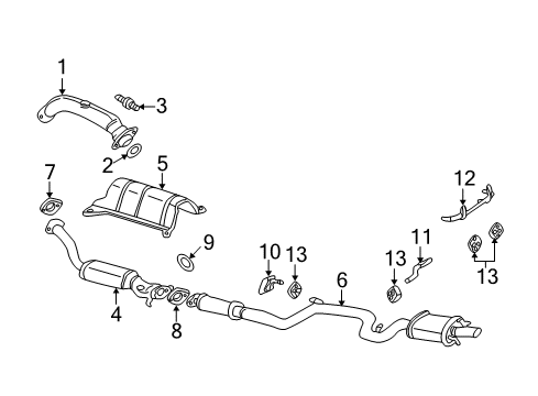 2004 Chevy Impala Exhaust Components Diagram 3 - Thumbnail