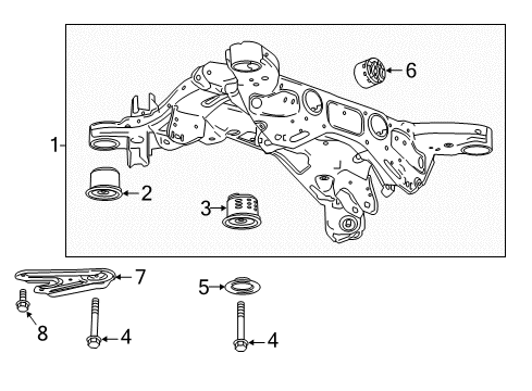 2019 Buick Regal TourX Suspension Mounting - Rear Diagram 1 - Thumbnail