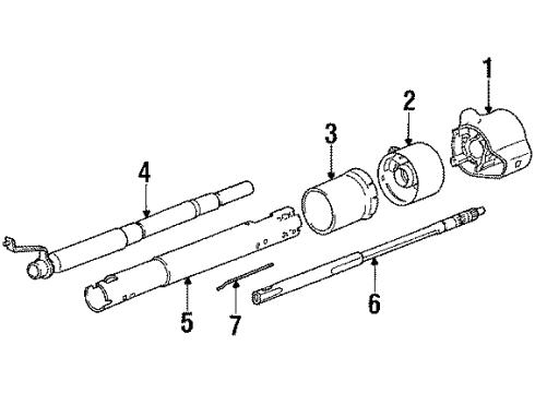 1984 Chevy Impala Steering Column Assembly Diagram 2 - Thumbnail