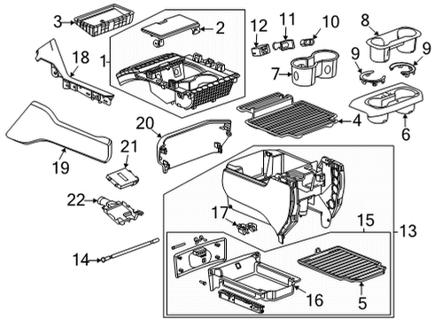 2023 GMC Yukon MODULE ASM-WIRELESS CHARGING SYS Diagram for 13547619