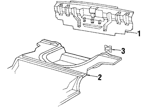 1985 Pontiac J2000 Sunbird Rear Body Diagram 2 - Thumbnail