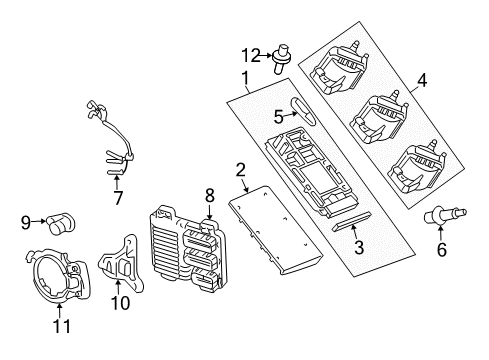 2007 Buick Lucerne Spark Plug Assembly, Gas Eng Ign Diagram for 12681664