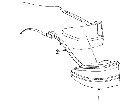 1992 Saturn SC Rear Lamps Diagram