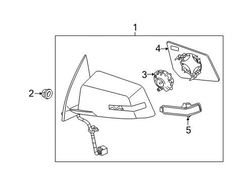 2008 Saturn Outlook Outside Mirrors Diagram