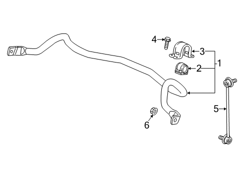 2016 Buick Cascada Stabilizer Bar & Components - Front Diagram