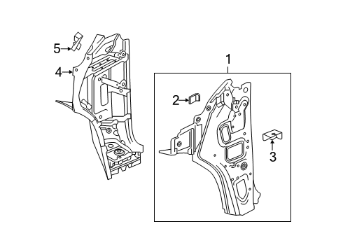 2023 Cadillac XT6 Hinge Pillar Diagram