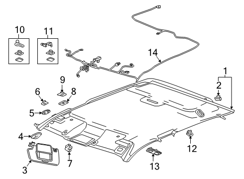 2020 GMC Sierra 1500 Interior Trim - Cab Diagram 4 - Thumbnail