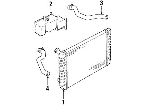 1996 Oldsmobile Cutlass Supreme Radiator & Components Diagram