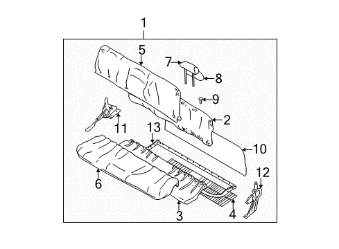 2007 Chevy Silverado 3500 HD Rear Seat Components Diagram 8 - Thumbnail