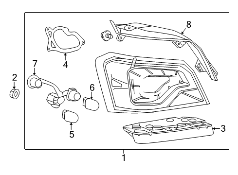 2016 Chevy Impala Panel, Rear Body Structure Stop Lp Tr Diagram for 84229436