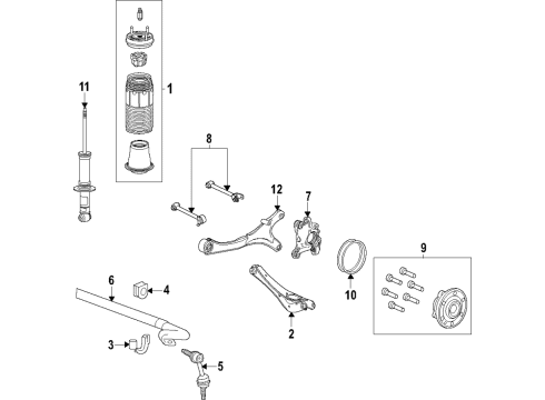 2023 Cadillac Escalade Suspension Components, Control Arm, Ride Control, Stabilizer Bar Diagram 3 - Thumbnail