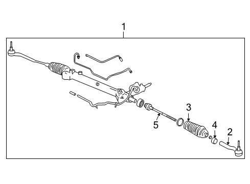 2006 Cadillac CTS Nut,Steering Linkage Inner Tie Rod Diagram for 88892777