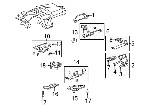 2010 Saturn Outlook Cluster & Switches, Instrument Panel Diagram 3 - Thumbnail