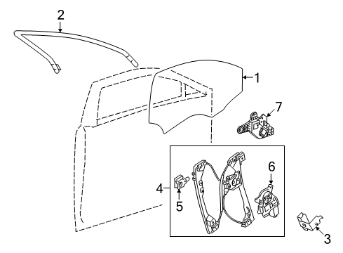 2008 Cadillac CTS Front Door Diagram