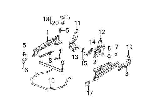 2000 Pontiac Bonneville Tracks & Components Diagram 2 - Thumbnail