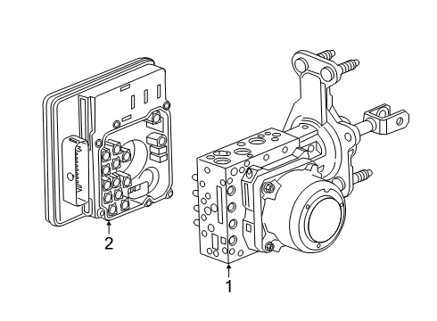 2019 Chevy Silverado 1500 ABS Components Diagram