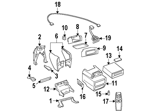 1999 Oldsmobile Silhouette Mat, Front Floor Console Front Compartment *Graphite Diagram for 10269137