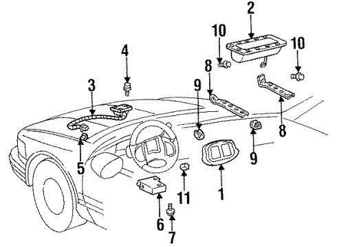 1994 Chevy Caprice Air Bag Components Diagram