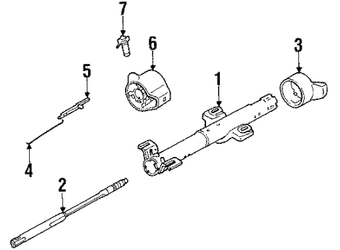 1987 Pontiac Fiero Steering Column & Wheel, Steering Gear & Linkage Diagram 3 - Thumbnail