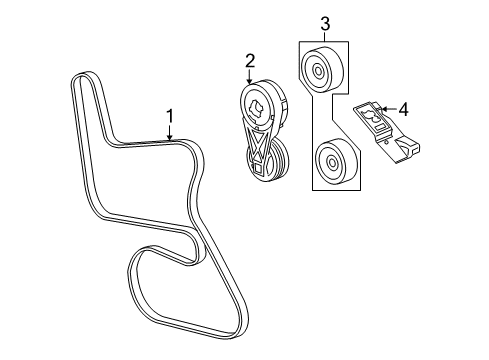 2005 Chevy Uplander Belts & Pulleys, Cooling Diagram