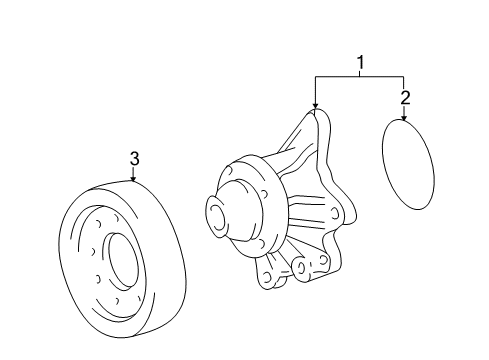 2005 Pontiac Vibe Cooling System, Radiator, Water Pump, Cooling Fan Diagram 1 - Thumbnail