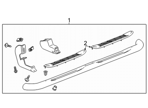 2020 Chevy Silverado 2500 HD Running Board Diagram 3 - Thumbnail