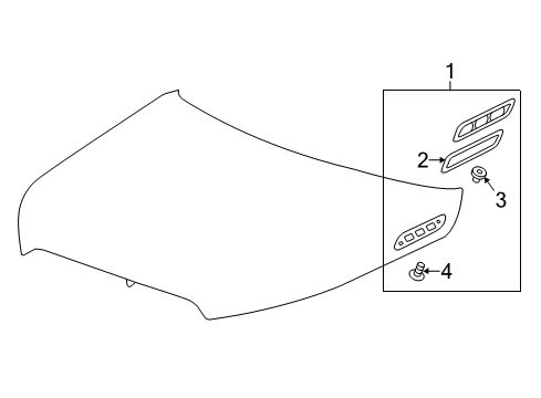 2015 Buick LaCrosse Exterior Trim - Hood Diagram