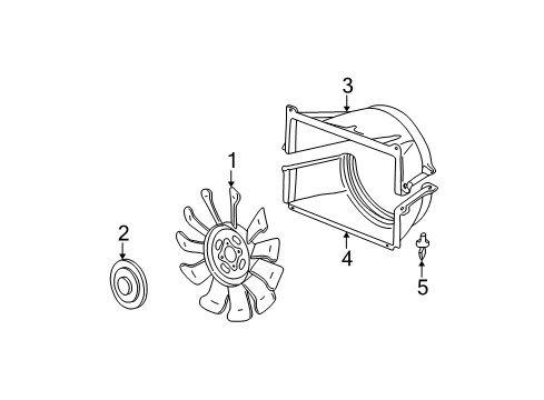 2005 Chevy Silverado 1500 HD Cooling System, Radiator, Water Pump, Cooling Fan Diagram 2 - Thumbnail