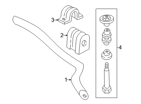 2005 Buick Terraza Front Suspension Components, Lower Control Arm, Stabilizer Bar Diagram