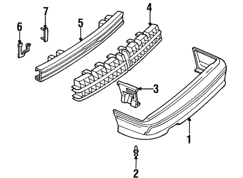 1993 Chevy Cavalier Rear Bumper Diagram