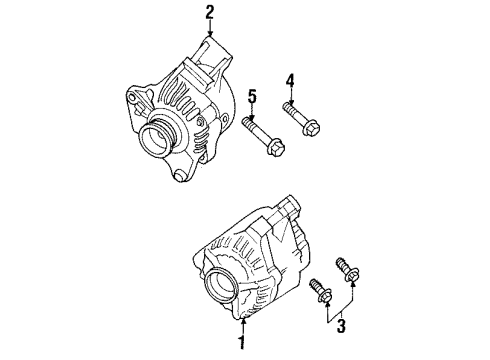 2002 Oldsmobile Aurora GENERATOR Assembly (Remanufacture) Diagram for 19244740