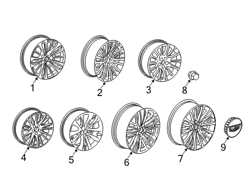 2020 Cadillac CT6 Wheels Diagram