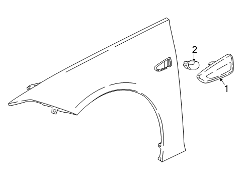 2018 Buick Regal Sportback Side Repeater Lamps Diagram