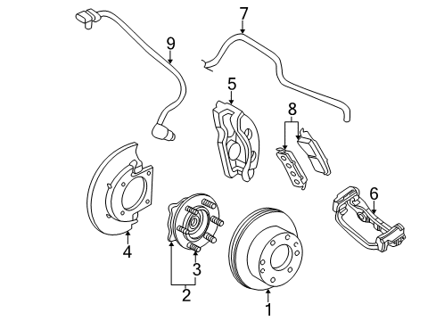 2000 GMC Yukon XL 2500 Sensor,Front Wheel Speed Diagram for 15716205