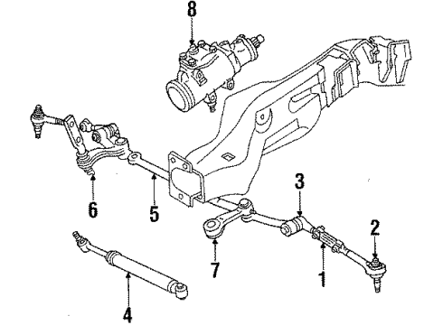 1985 Buick Riviera P/S Pump & Hoses, Steering Gear & Linkage Diagram