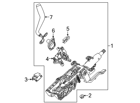 2020 GMC Sierra 1500 Steering Column & Wheel, Steering Gear & Linkage Diagram