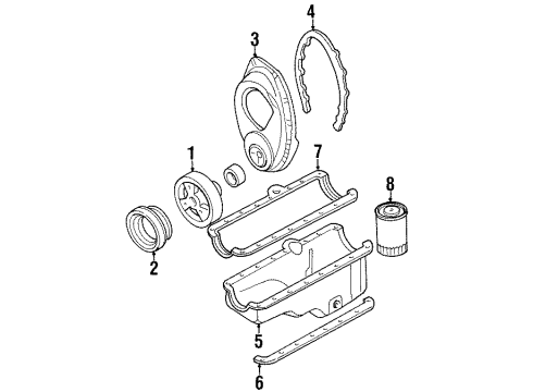 1989 GMC K2500 Engine Parts & Mounts, Timing, Lubrication System Diagram 4 - Thumbnail