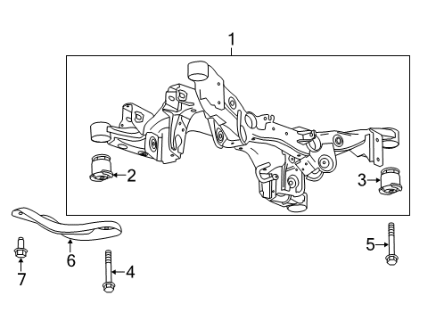 2016 Cadillac XTS Suspension Mounting - Rear Diagram 2 - Thumbnail