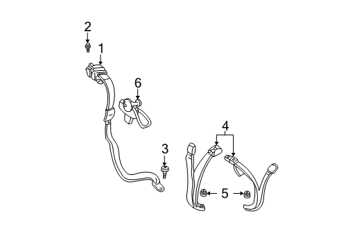 1997 Chevy Cavalier Rear Seat Belts Diagram 2 - Thumbnail