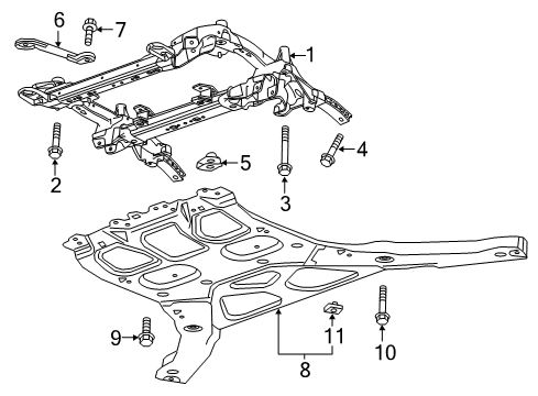 2019 Cadillac ATS Suspension Mounting - Front Diagram 2 - Thumbnail