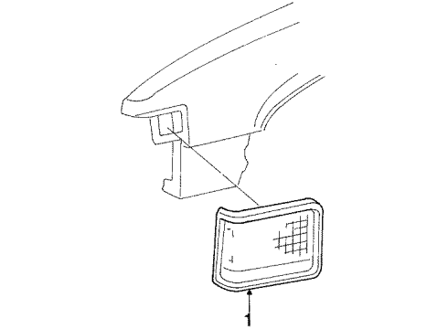 1991 Pontiac Grand Am Lamp Assembly, Front Side Marker Diagram for 5975539