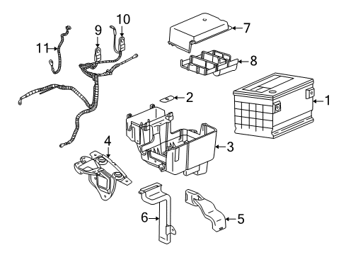 2003 Saturn Vue Cable Assembly, Battery Positive Diagram for 22683709