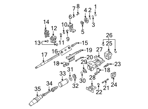 2001 Cadillac DeVille Shaft & Internal Components Diagram 1 - Thumbnail