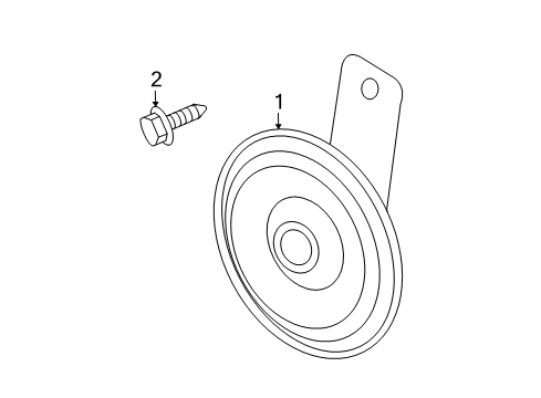 2010 Chevy Aveo HORN ASM,SINGLE (LOW NOTE) Diagram for 84501951