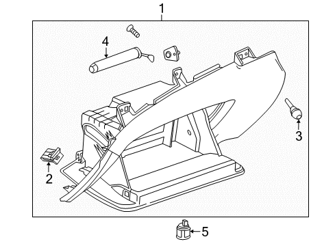 2017 GMC Yukon Compartment Assembly, Instrument Panel *Dune Diagram for 22883562