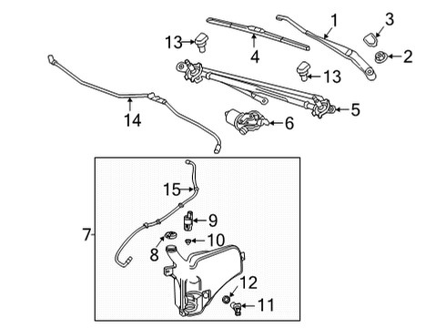 2023 GMC Sierra 2500 HD Wipers Diagram