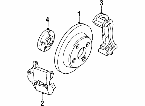 1992 Saturn SL2 Front Brakes Diagram